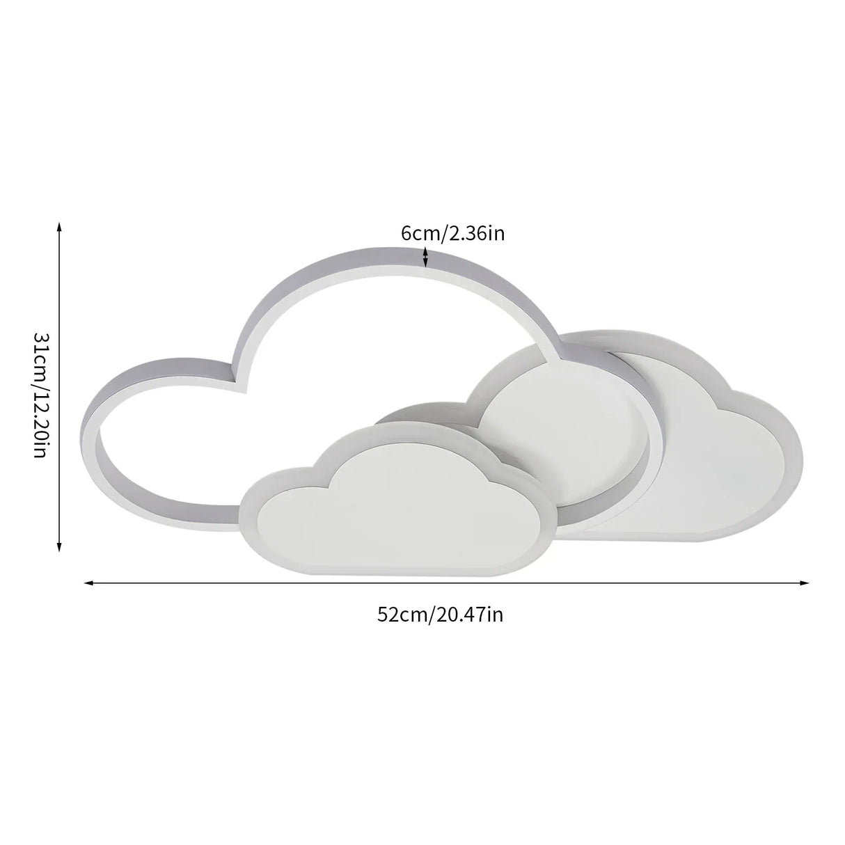 32W LED Ceiling Light Dimmable Remote Control 3000-6500K Cartoon Living Room