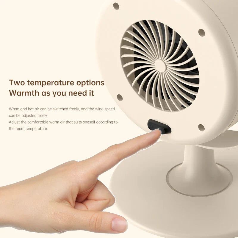 500W Portable Electric Heater – Desktop Silent Heater Energy-Efficient Home Office