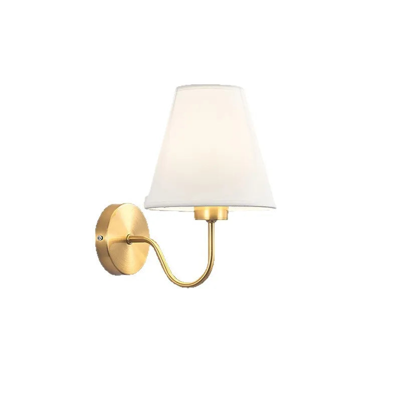 Modern Fabric Wall Lamp – Retro E27 Bedside Sconce Light for Bedroom & Living Room