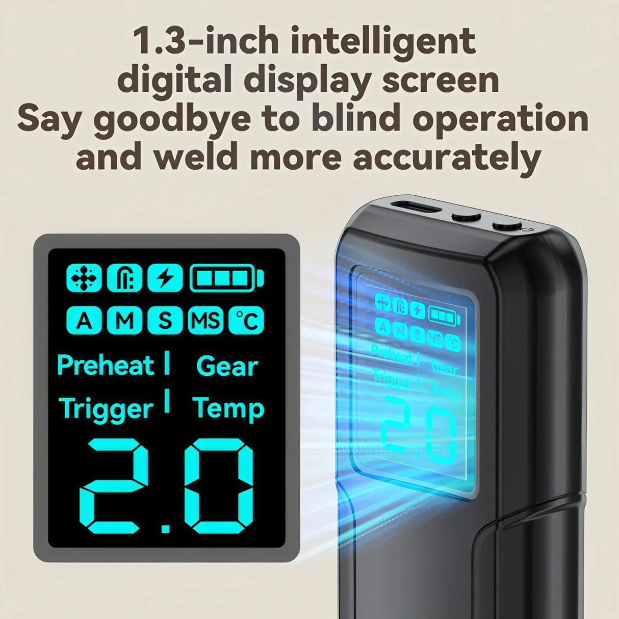 Awgem Portable Handheld Spot Welder DIY Adjustable 90 Gears for 18650 Battery