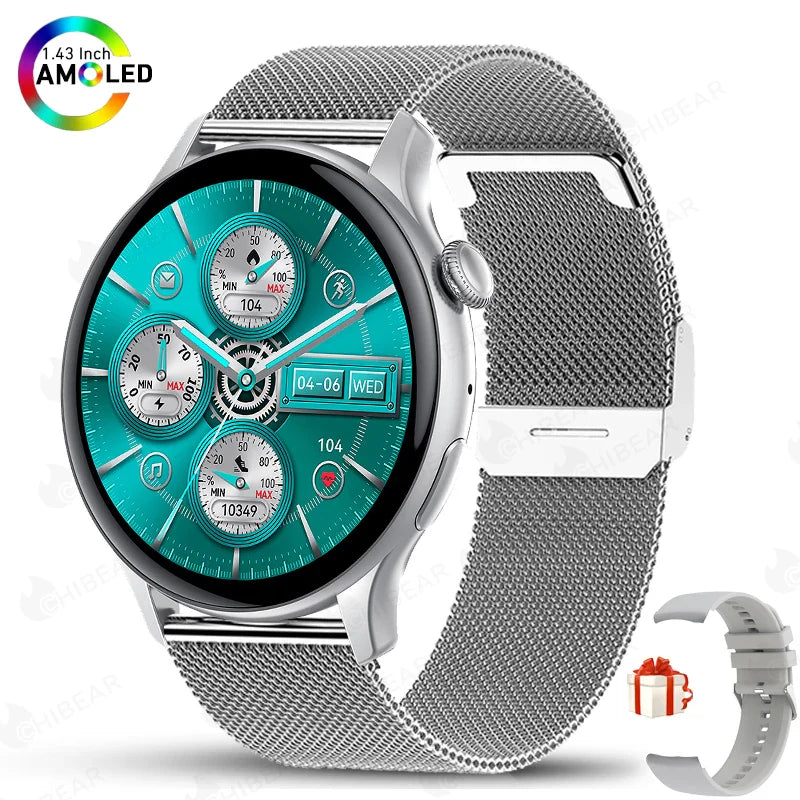 2025 AMOLED Smartwatch for Women Health Monitor AI Voice Bluetooth Call Watch