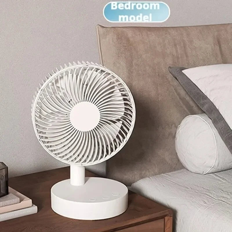 Portable Rechargeable Fan 4-Speed Silent 8-Hour Timer