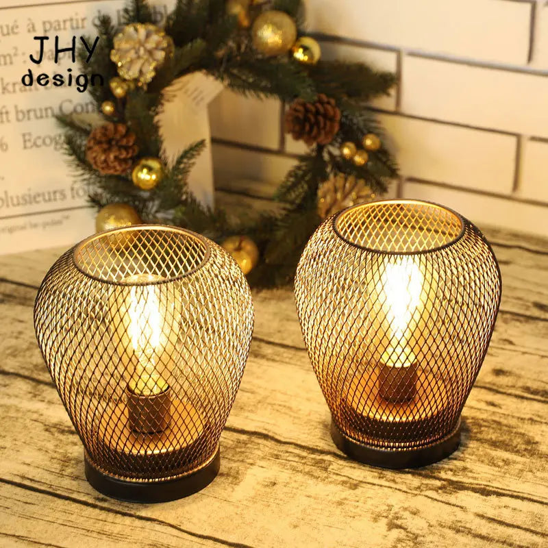 2 Pack Cordless LED Lantern Table Lamps Battery Powered Wireless Indoor Outdoor