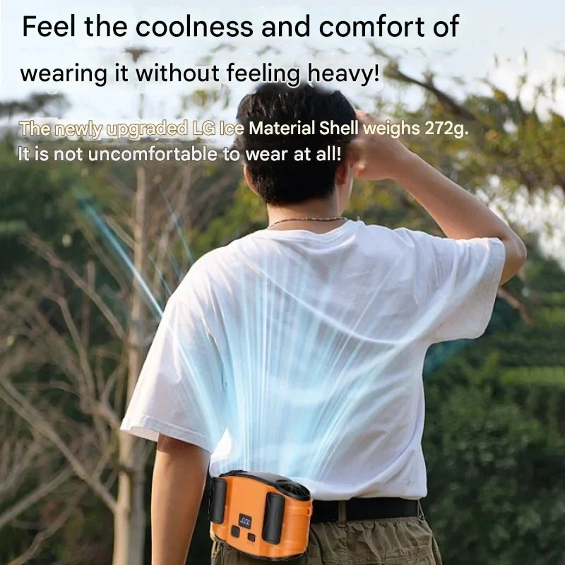 Dual Outlet Waist Fan Portable Hands Free Cooling Fan