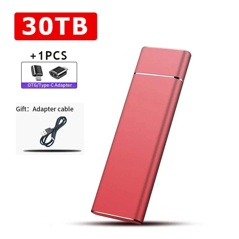 External Portable SSD 2TB 20TB 30TB USB 3.1 Type-C High Speed Drive