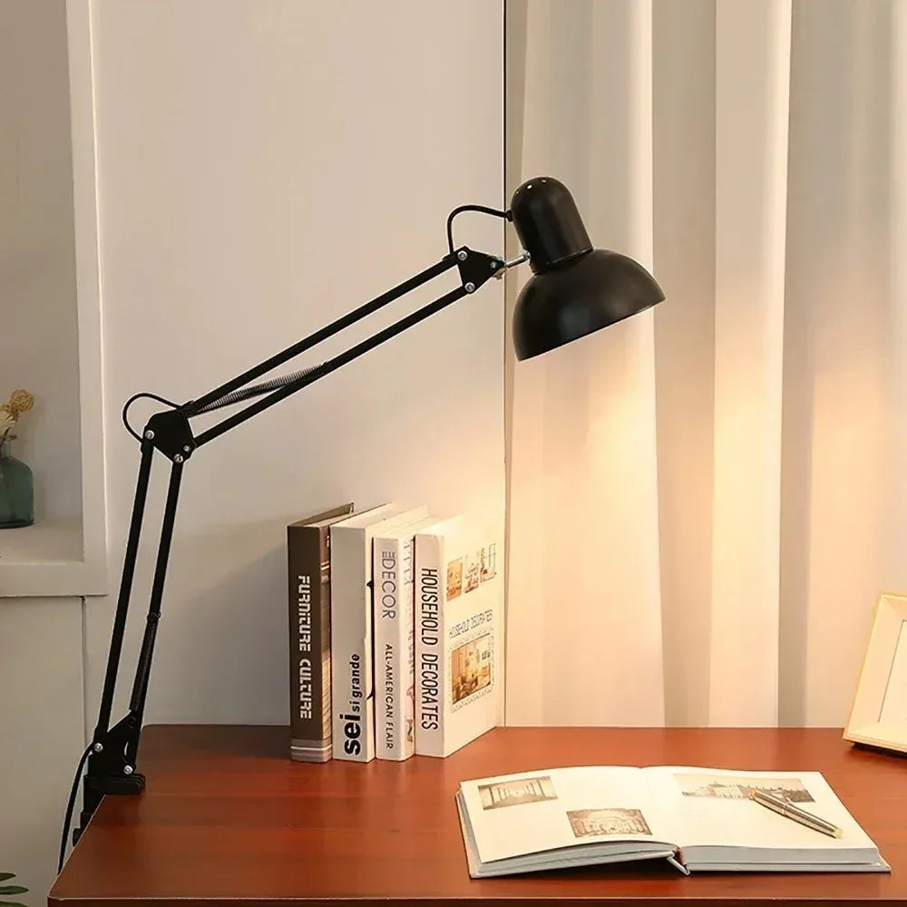 Flexible LED Desk Lamp Adjustable Metal Reading Light for Home Office Study Table