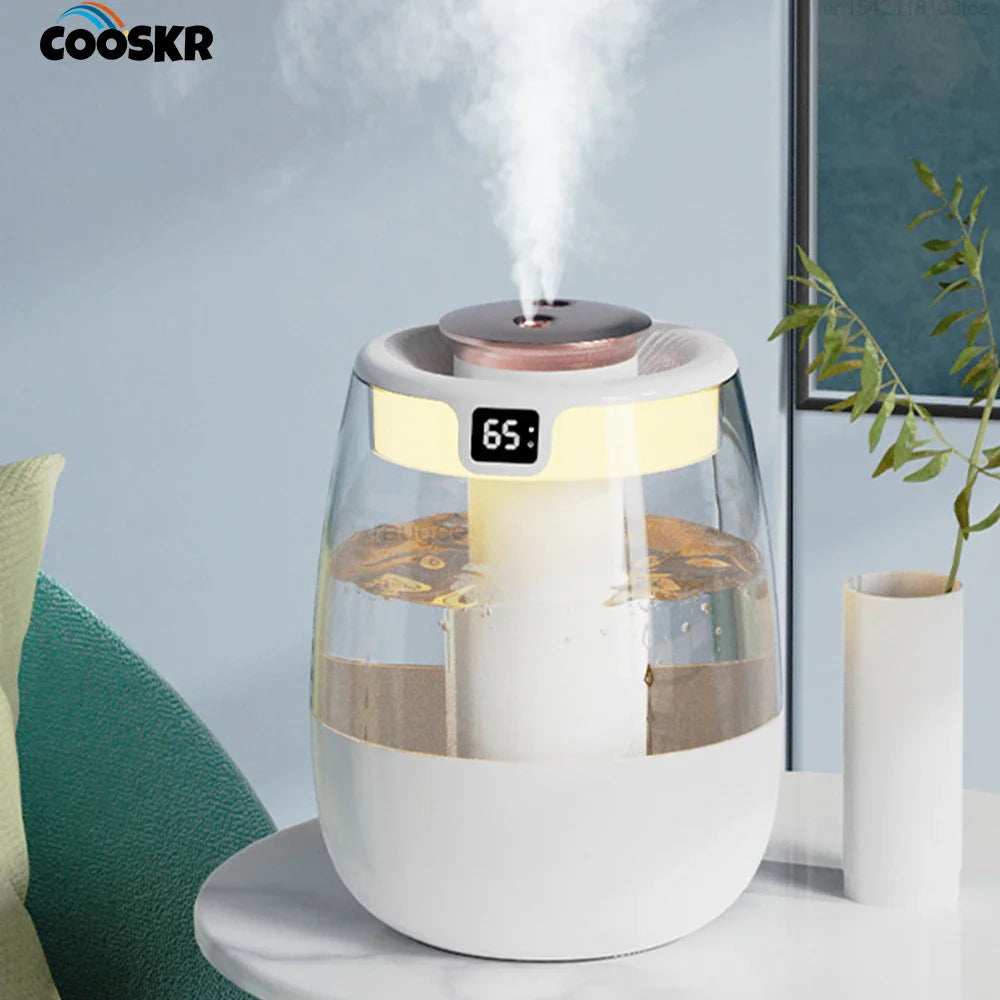 Large Capacity Air Humidifier Dual Spray Cool Mist Quiet Desktop Home Office
