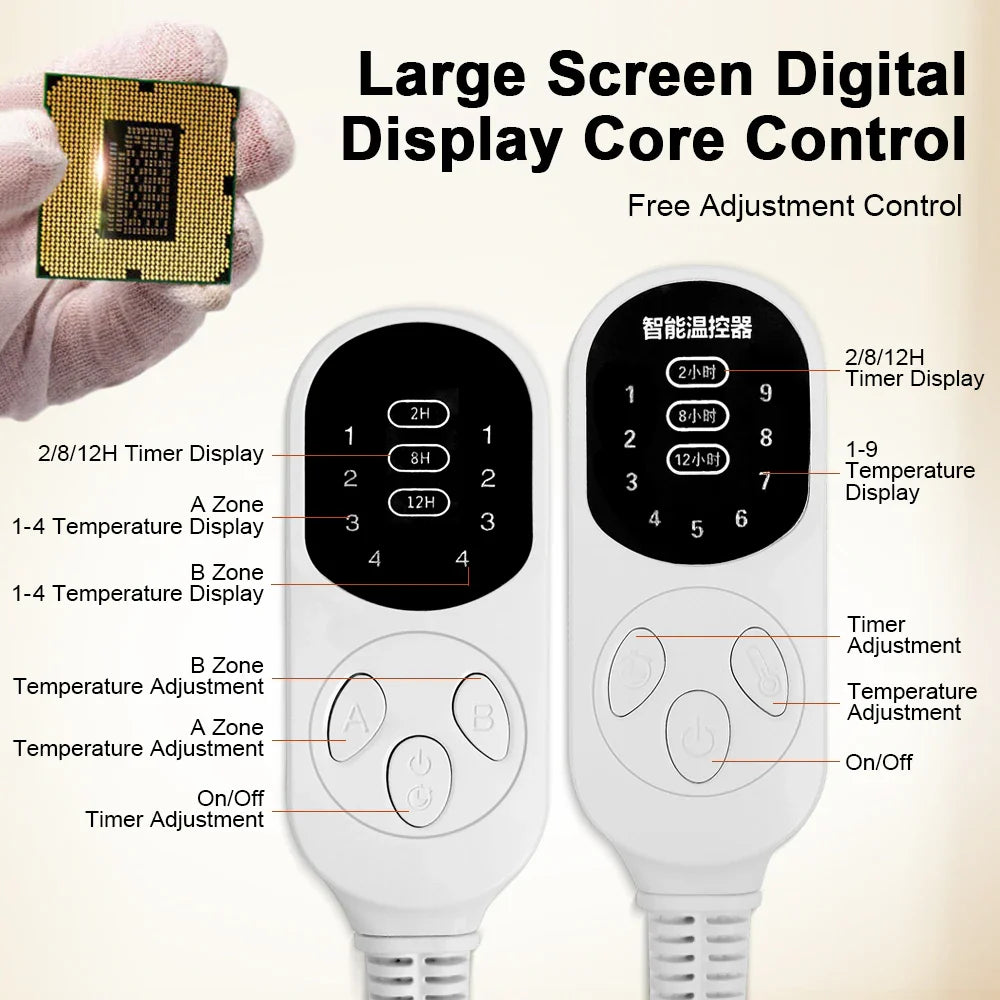 12V Car Electric Heated Blanket Energy Saving Warm Blanket for Truck RV SUV