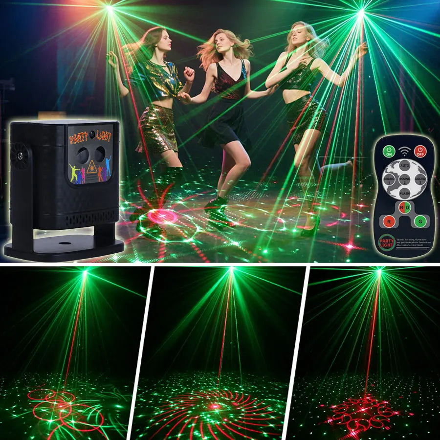 Laser Party Light DJ Disco Projector with 60 Patterns RGB Stage Light for Events