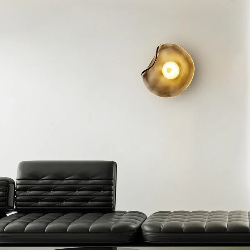 Nordic Glass LED Wall Lamp Minimalist Round Sconce for Bedroom Living Room