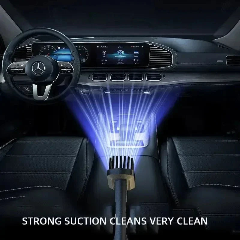 120W Cordless Car Vacuum Cleaner Powerful Suction USB Rechargeable for Pet Hair