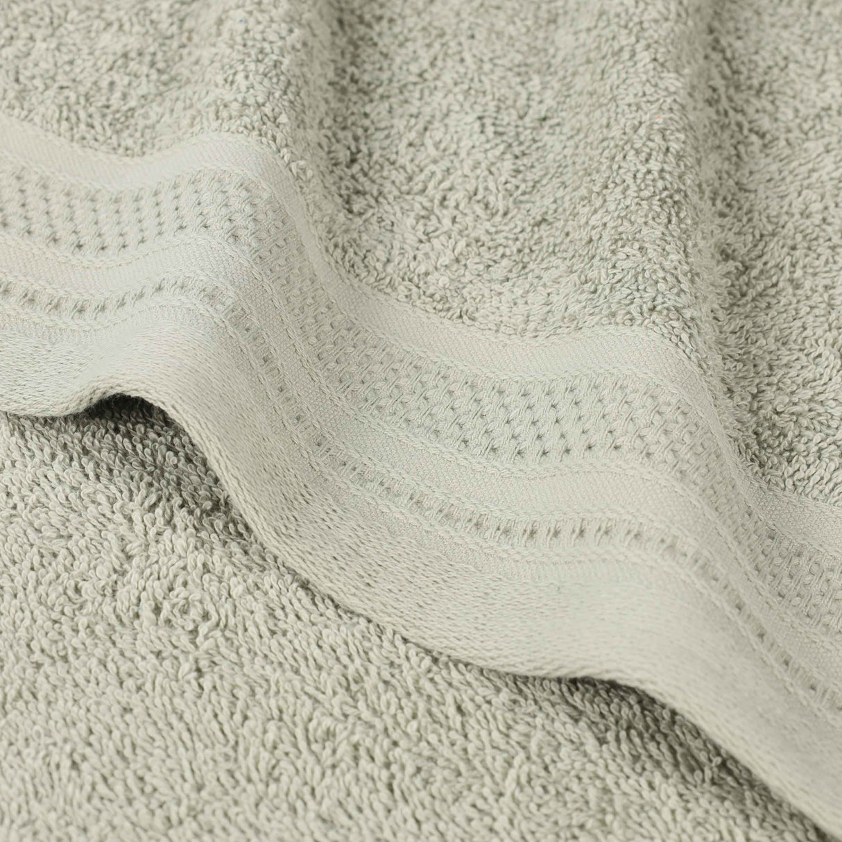 Honeycomb Textured Waffle Border Cotton Bath Towels, Set of 4 - Bath Towel by Superior Brand
