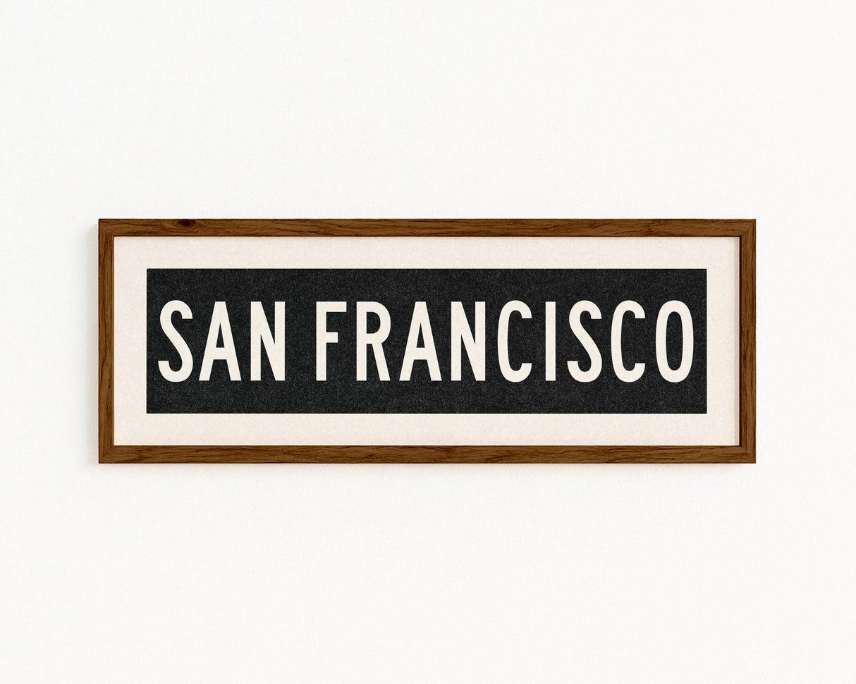 Framed San Francisco California Bus Scroll