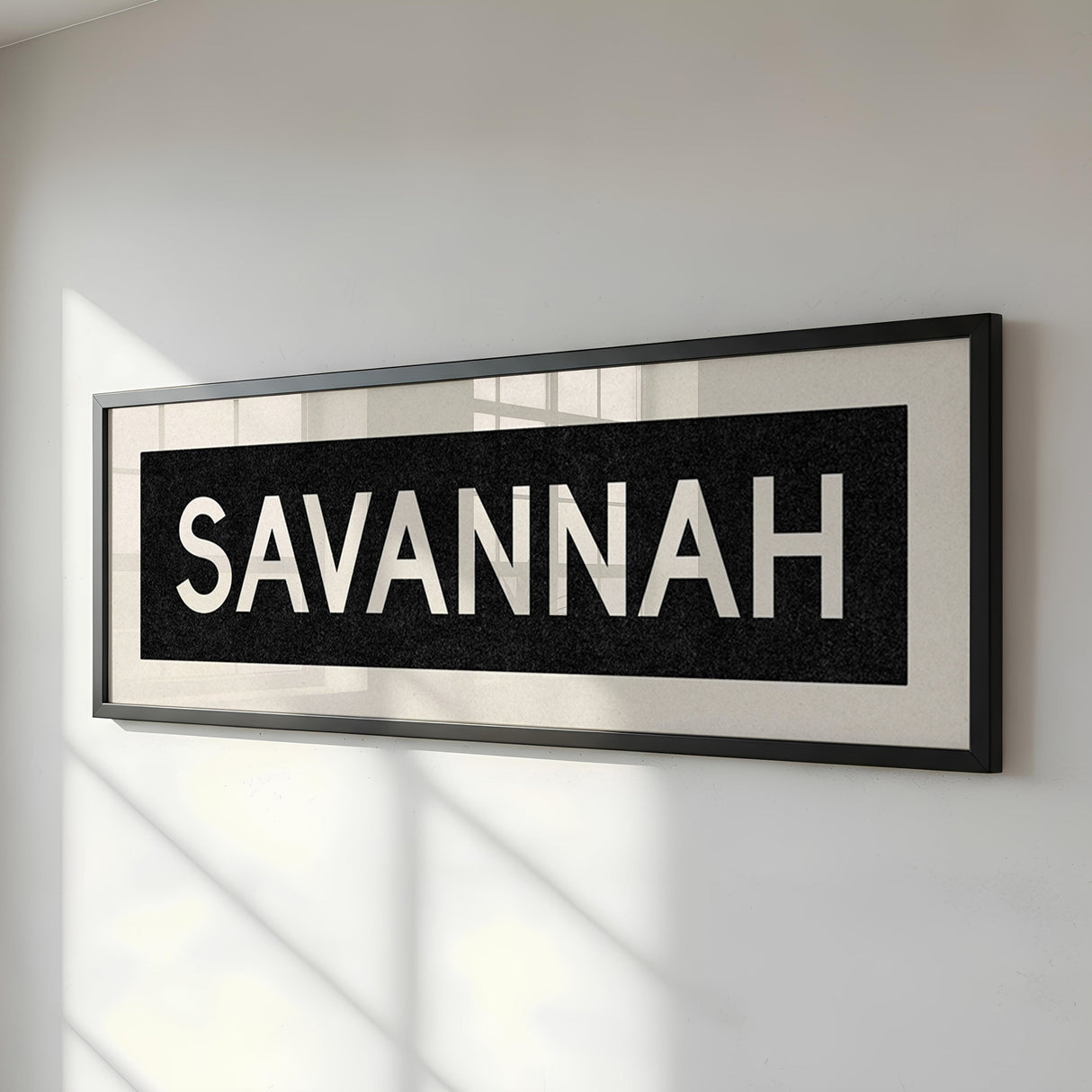 Framed Savannah Georgia Bus Scroll