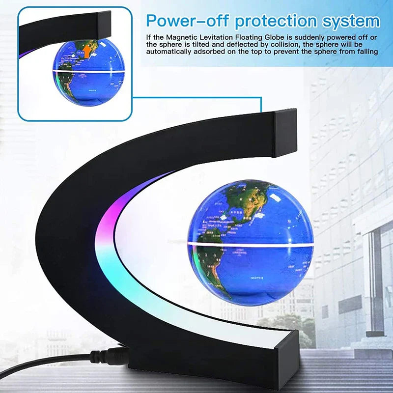 Magnetic Levitation Globe LED Floating World Map Lamp Antigravity Home Decor Gift