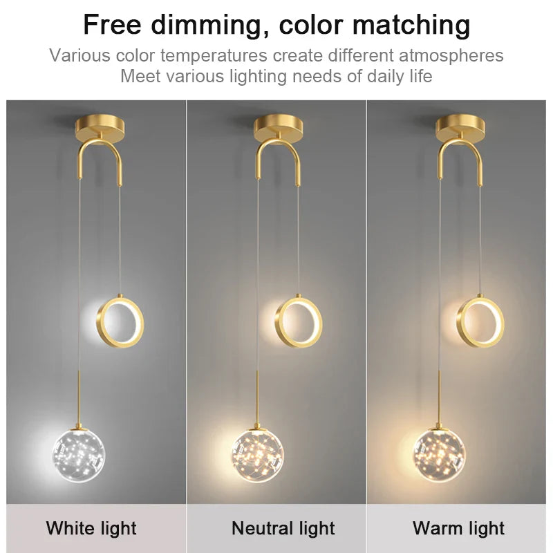 LED Pendant Light Hanging Lamp for Living Room Bedroom Dining Table Home Decor