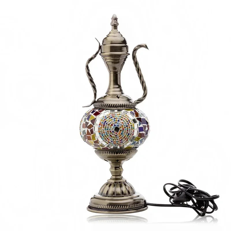 Turkish Retro Coffee Pot LED Desk Lamp Decorative Night Light Home Decor
