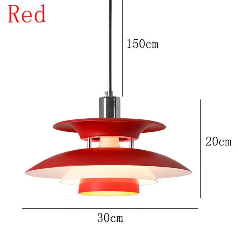 Danish UFO Pendant Ceiling Light – E27 Hanging Lamp for Bedroom & Dining Room