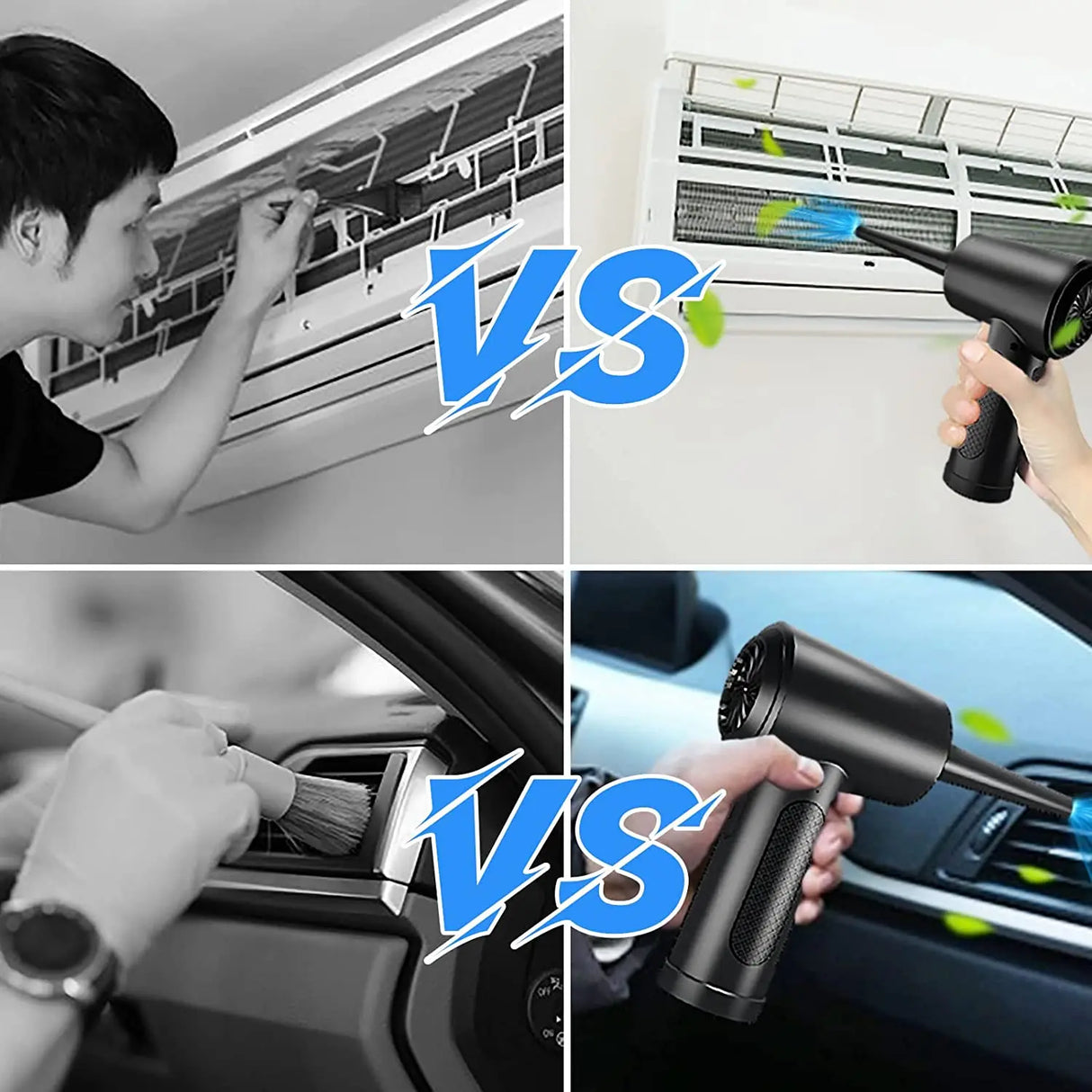 51000RPM Air Duster for Computer Cleaning Cordless Compressed Air Blower with LED