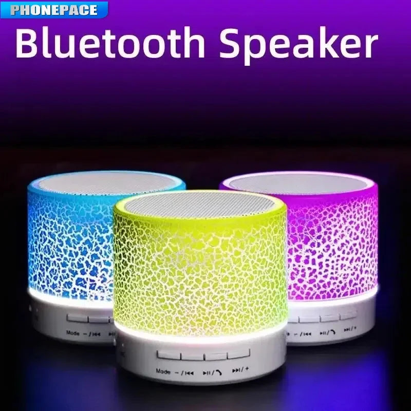 Mini Bluetooth Speaker LED Portable Wireless Subwoofer USB SD Card Music Player
