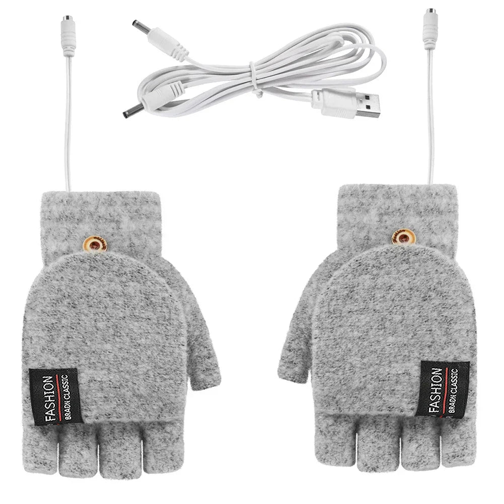 Electric Heated Gloves – USB Rechargeable Winter Hand Warmer for Skiing Sports