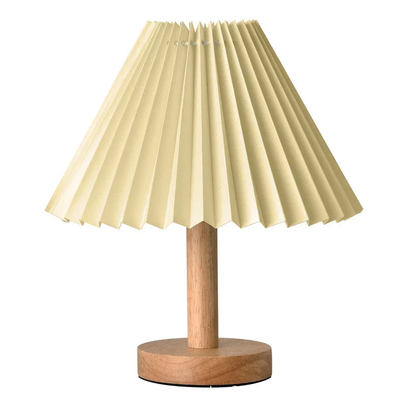 Nordic Pleated LED Table Lamp Foldable USB DIY Bedside Night Light Home Decor