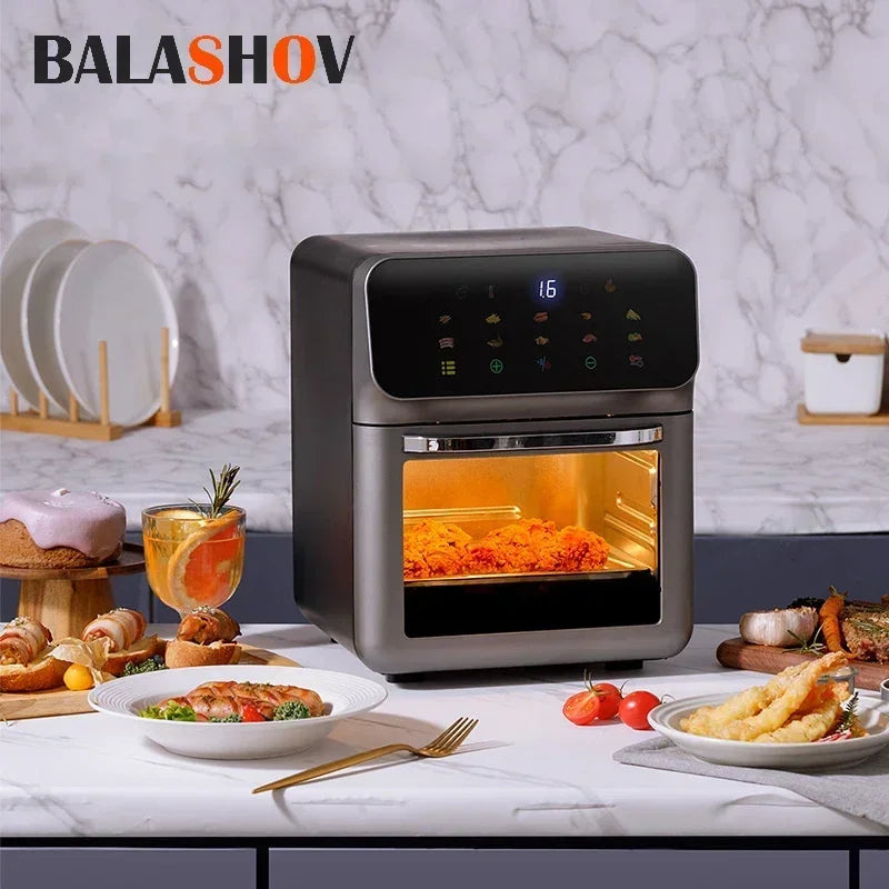 12L Large Air Fryer Oven 360° Convection Oil Free with Viewing Window