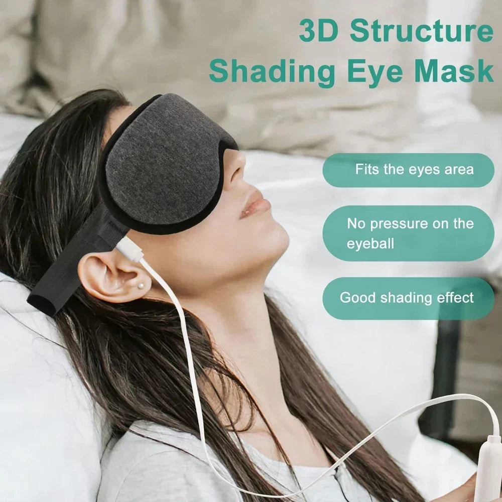 Electric Heated Eye Mask – 3D Warm Therapy Sleep Mask for Dark Circles & Fatigue