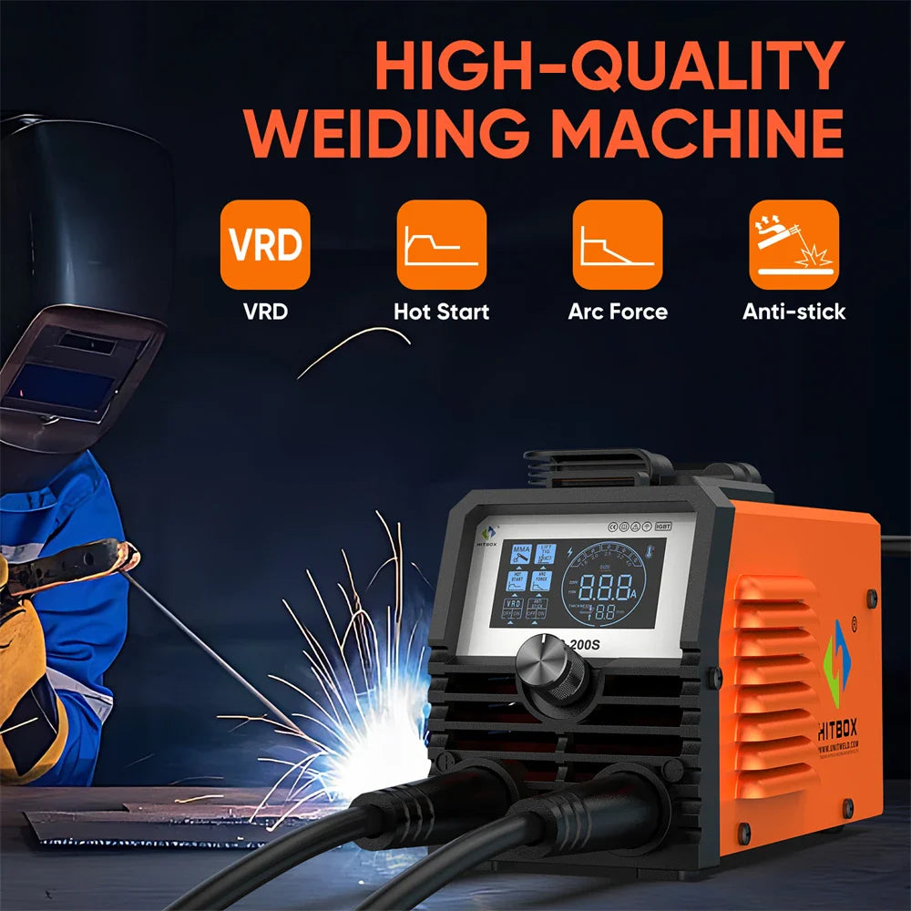 HITBOX ARC200S 2-in-1 ARC TIG MMA Welding Machine IGBT Inverter 220V 10-200A
