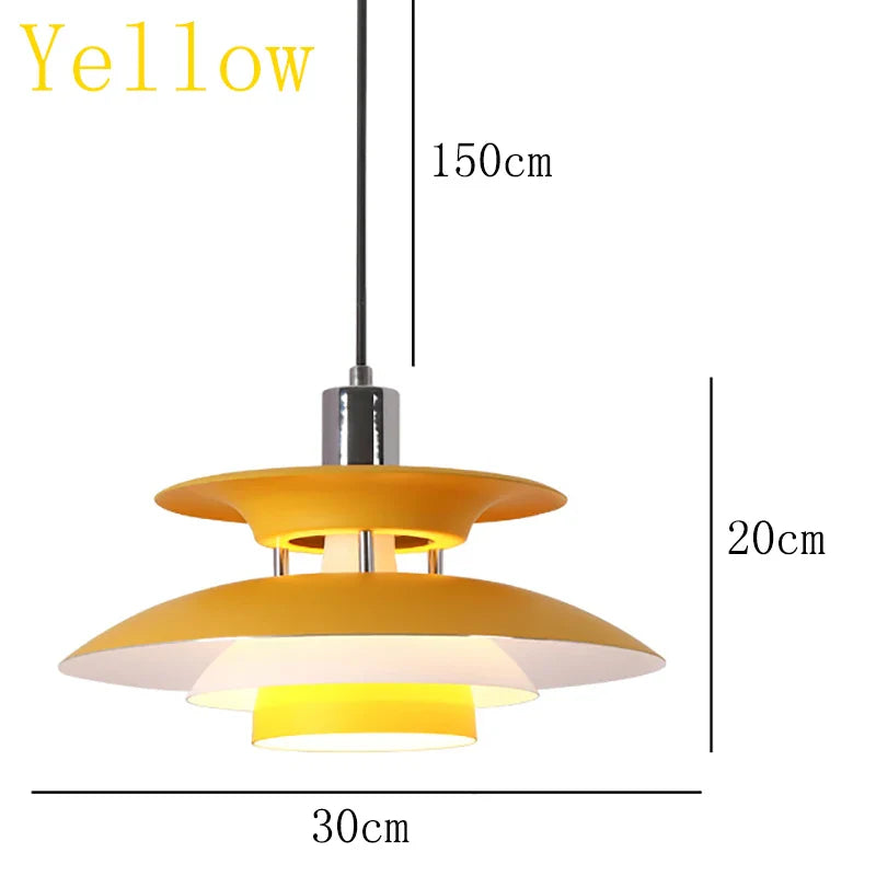 Danish UFO Pendant Ceiling Light – E27 Hanging Lamp for Bedroom & Dining Room