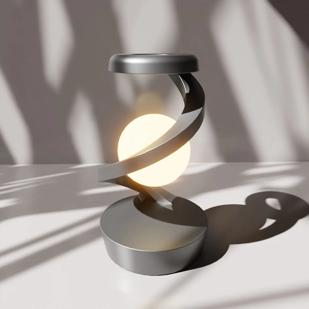 Magnetic Floating Table Lamp with 15W Wireless Charger RGB LED Night Light