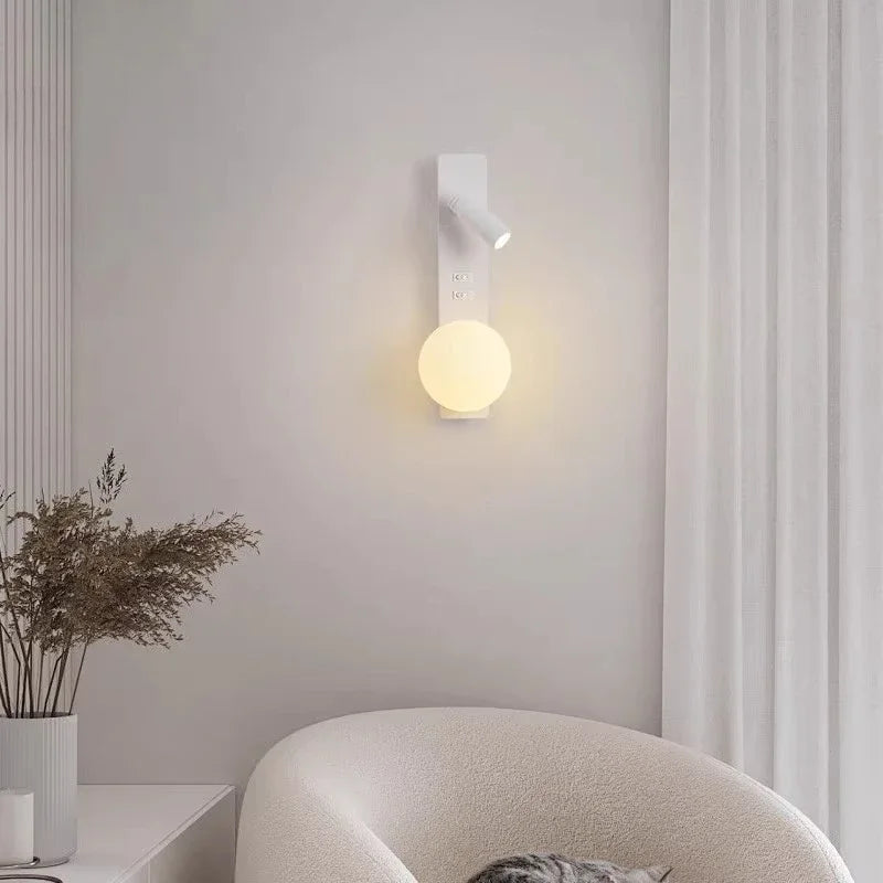 Minimalist LED Wall Sconce Italian Style Bedroom Bedside Living Room Light