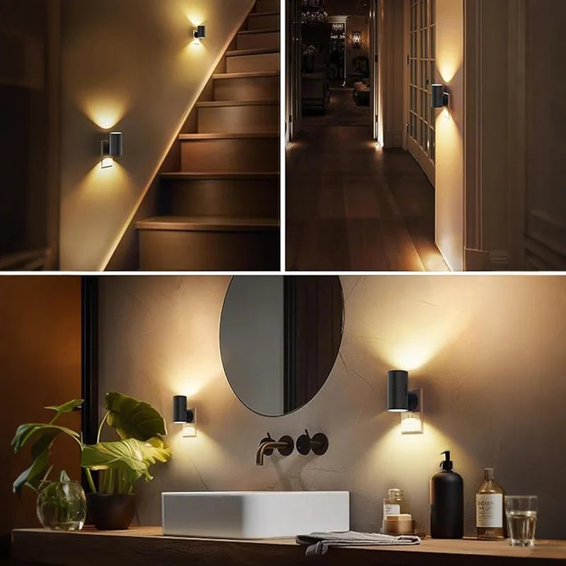 Plug In Dimmable LED Night Light Auto Sensor Bedside Bathroom Hallway Lamp
