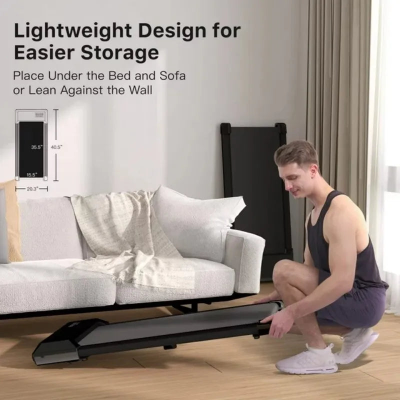 Under Desk Walking Pad Treadmill 2.5HP Remote Portable 136kg Home Fitness Machine