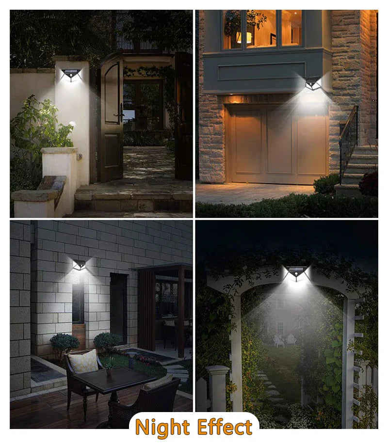 100 LED Solar Motion Sensor Light – Outdoor Waterproof Wall Lamp for Garden & Yard