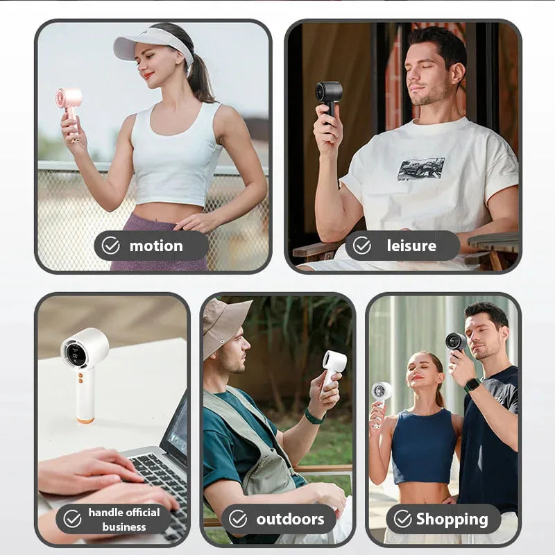 Portable Handheld Fan 100-Speed Turbo Mini Cooling Fan