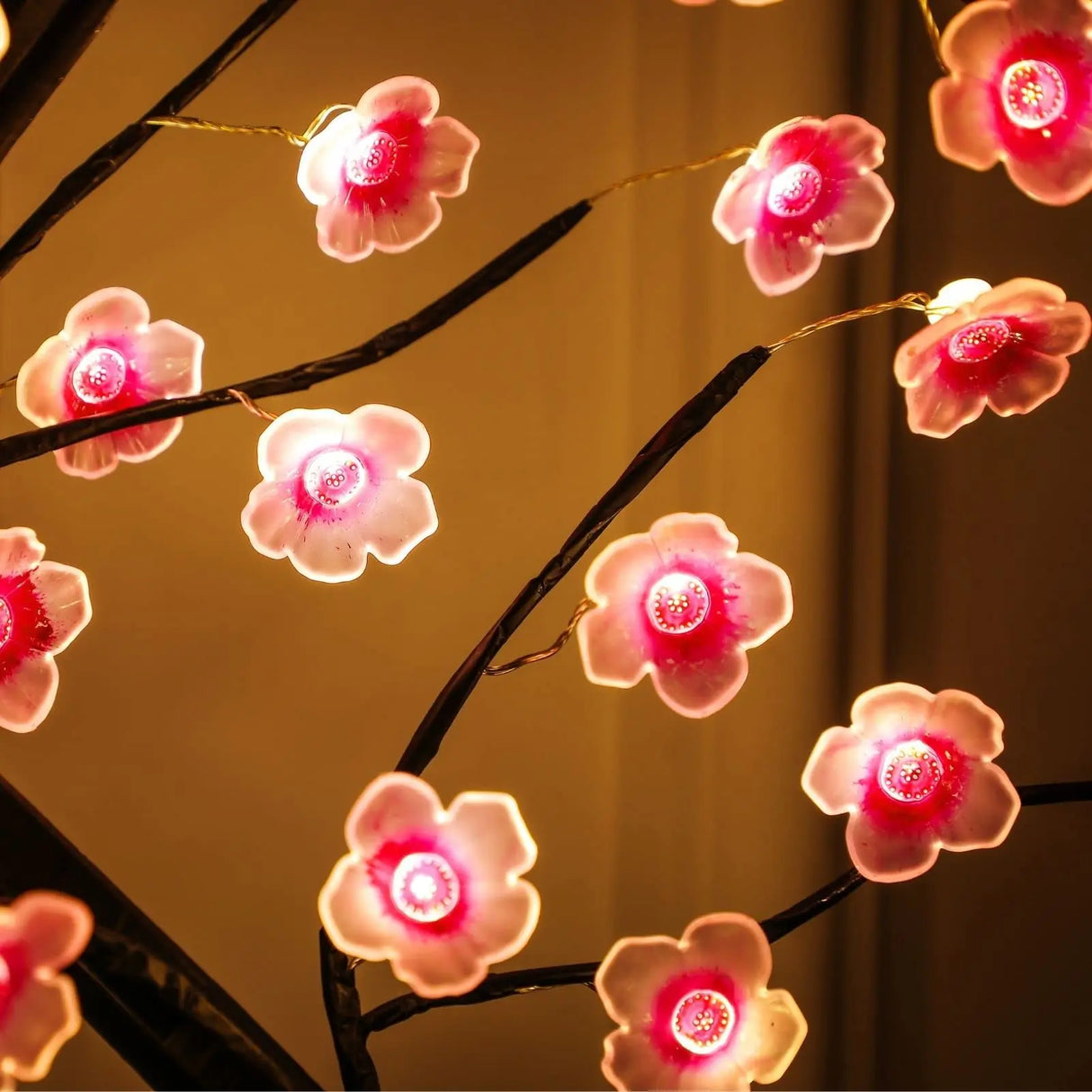 Cherry Blossom Tree LED Night Light USB Battery Touch Lamp Desktop Home Decor