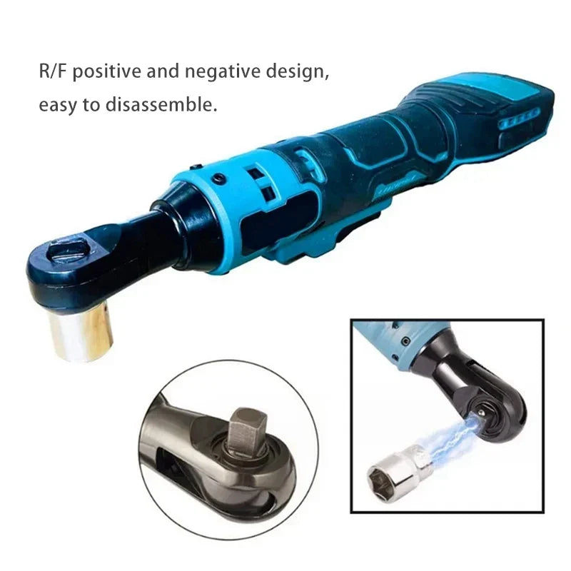 Cordless Electric Ratchet Wrench Rechargeable 21V Screwdriver Nut Tool