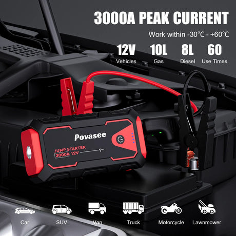 3000A-Car-Jump-Starter-12V-Portable-Battery-Booster-with-Power-Bank-&-LED-Light-Vehicle-Jump-Starters