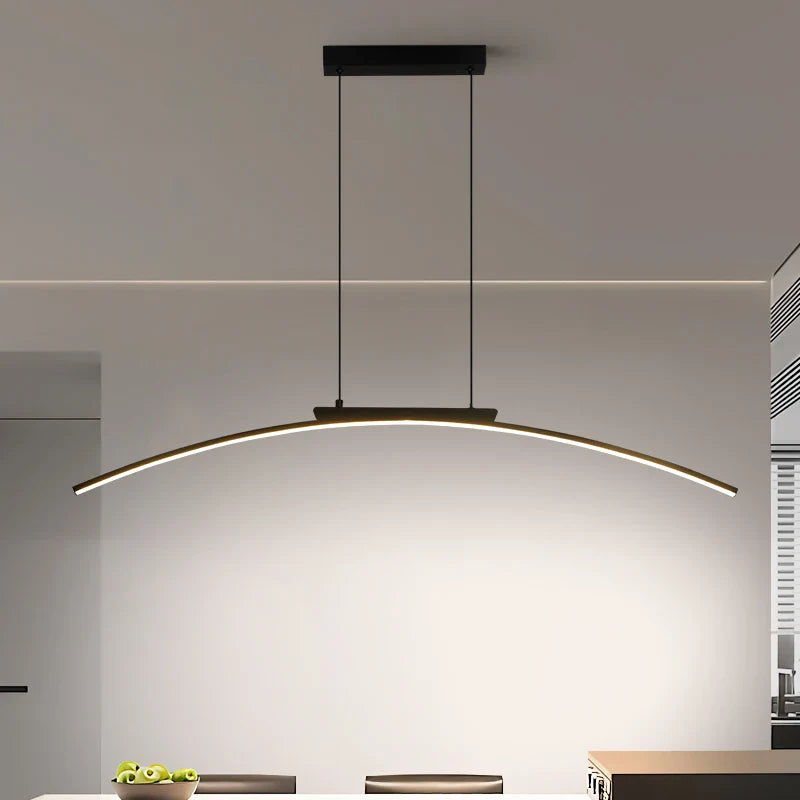 Modern LED Arc Pendant Light – Adjustable Dining Room Hanging Lamp for Kitchen