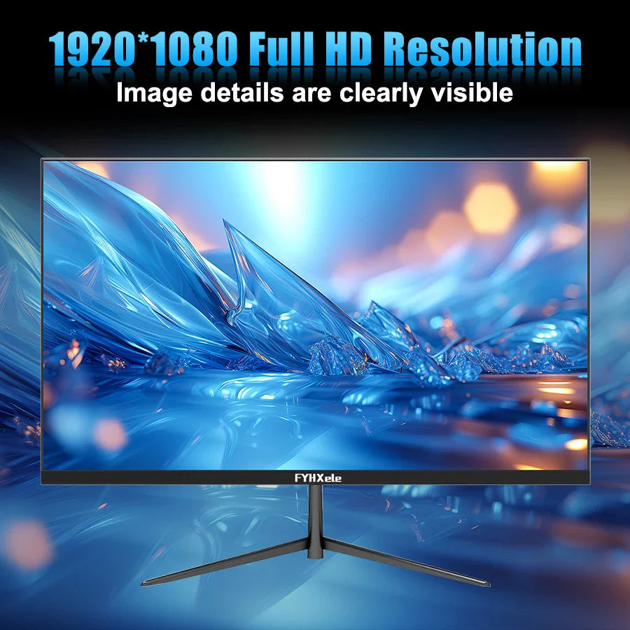 24" Gaming Monitor FYHXele 1080P 100Hz 2ms Eye Care LCD HDR G-Sync VESA Display