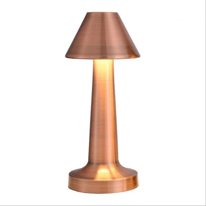 Metal Touch Table Lamp LED Rechargeable Night Light for Bar Coffee Table Decor