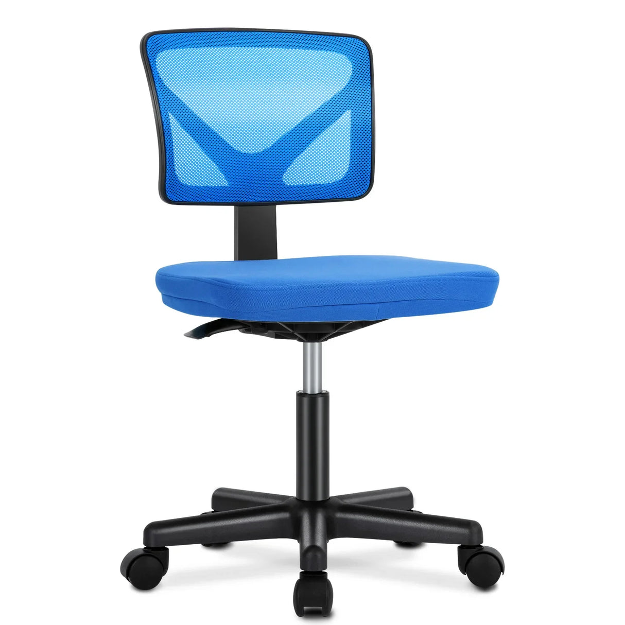 Armless Mesh Office Chair Low Back Adjustable Height Swivel Computer Chair
