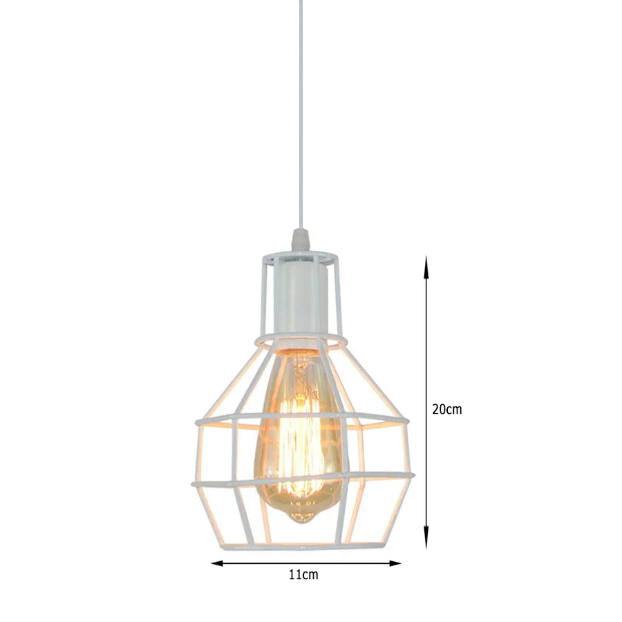 Retro Loft Industrial Pendant Light Wrought Iron Metal Ball E27 Hanging Lamp