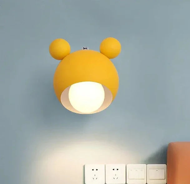 Mickey Wall Lamp – Cartoon Wall Light for Kids Room, Bedroom & Nursery Decor