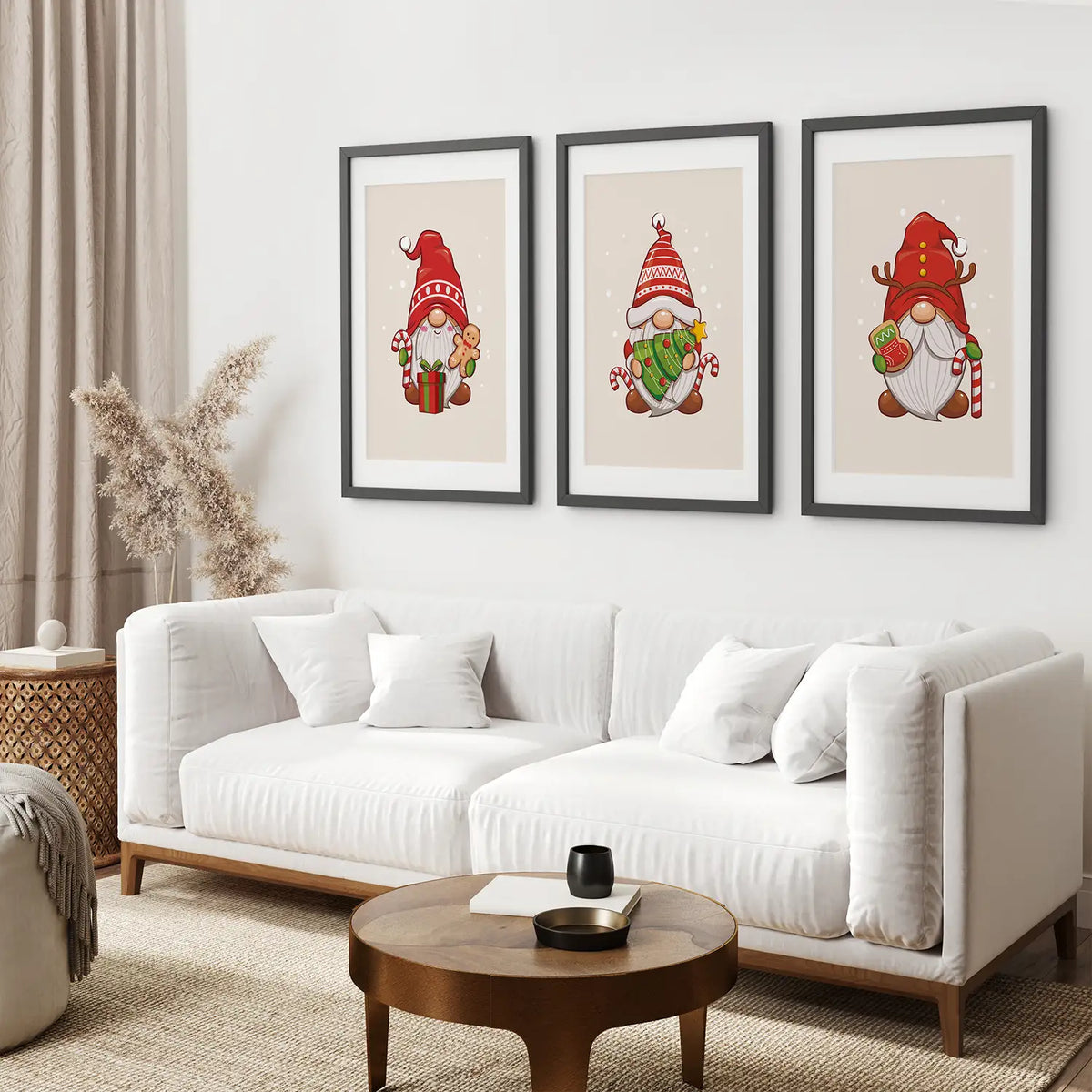 Christmas Gnomes Kids Room Decor Wall Art Set
