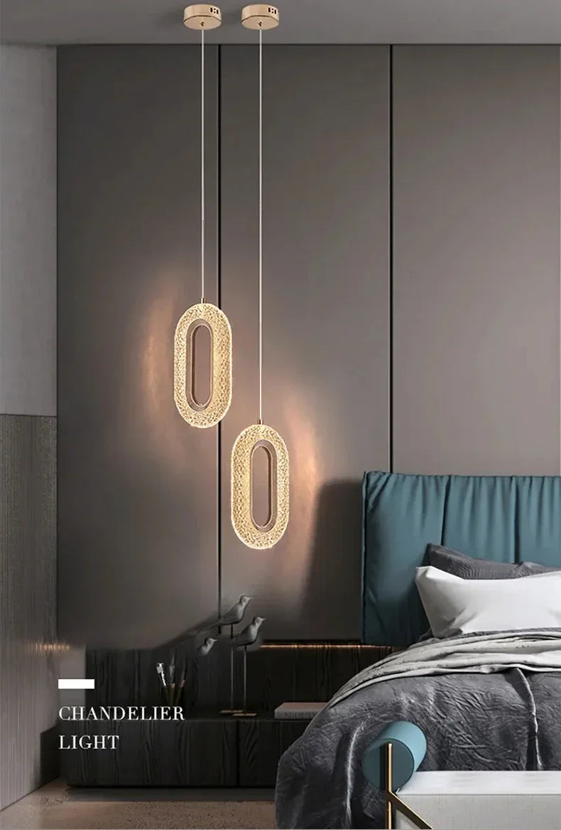 Modern Bedside Pendant Light – Long Line LED Wall Lamp for Bedroom & Living Room