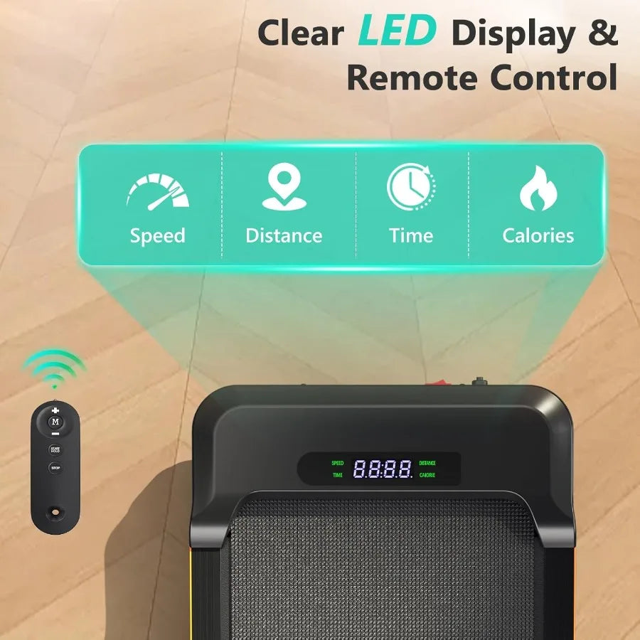 Under Desk Treadmill 4-in-1 Walking Pad 2.5HP Incline Portable Home Office