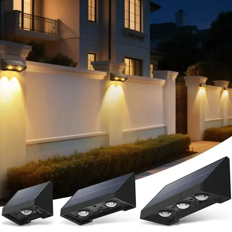 Solar Wall Light Outdoor – Waterproof LED Fence Lamp for Garden, Patio & House Sign