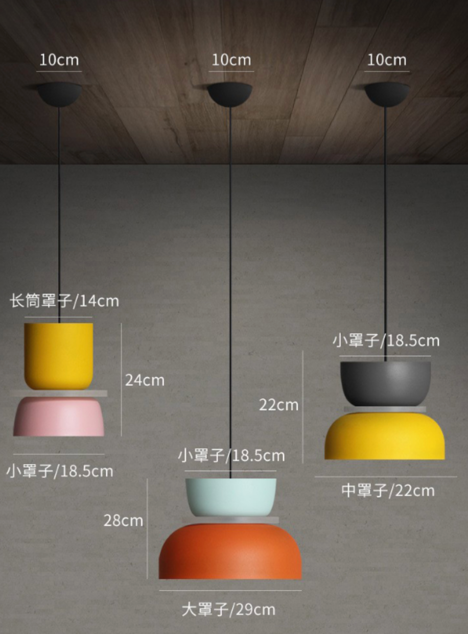 Nordic Dual-Tone Dome Pendant Light LED Zinc Alloy 1-Light Indoor